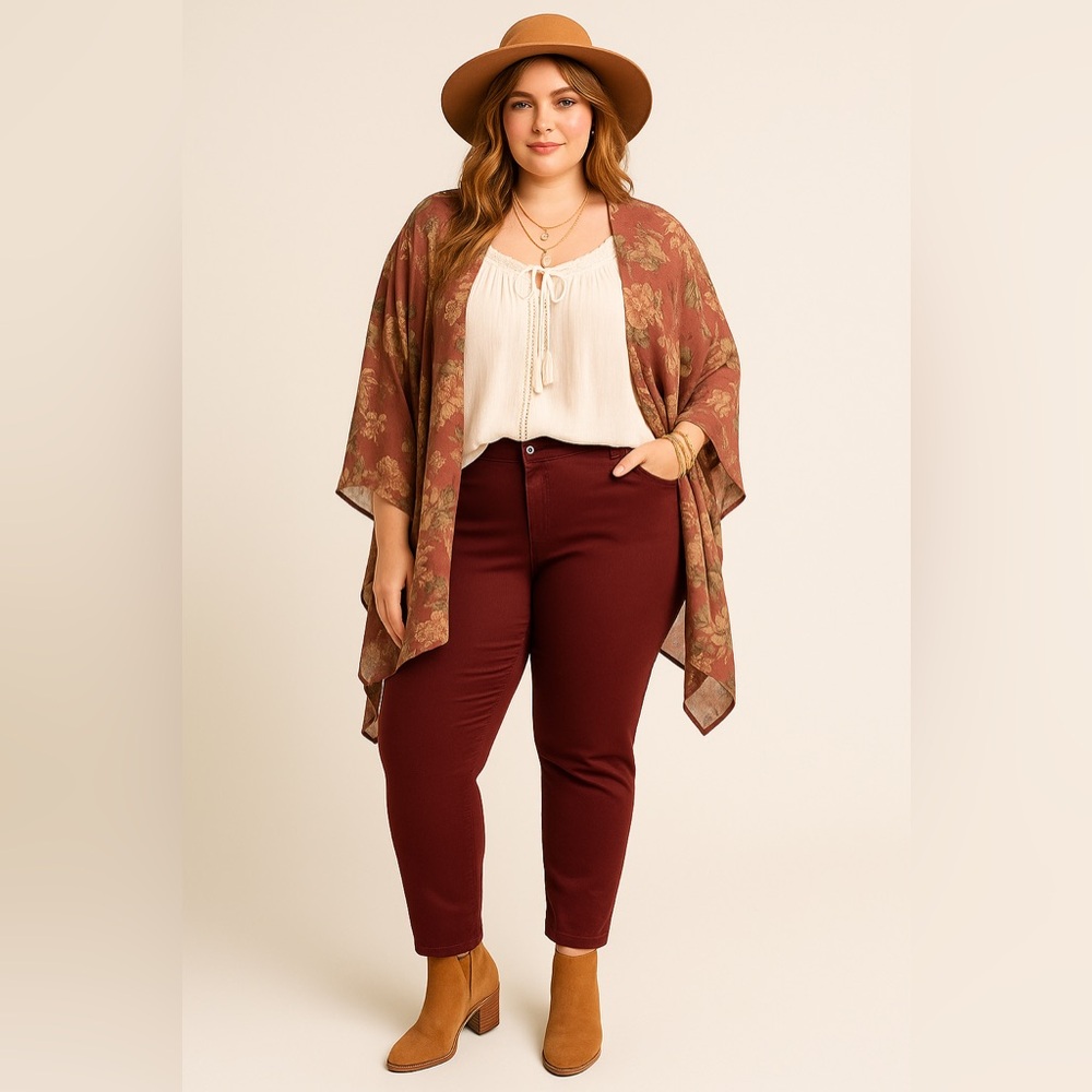 Michael Kors burgundy jeans size 16